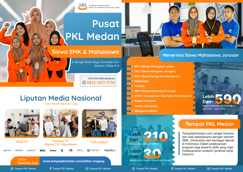 SIAP KERJA, WA 0813-7017-7719, Tempat Kerja Industri Jurusan RPL di Medan Selayang, Tempat PKL Medan